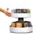 Mind Reader White 2-Tier Lazy Susan Granola Bar and Snack Organizer